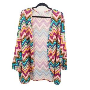 99 JANE STREET chevron print cardigan dolman